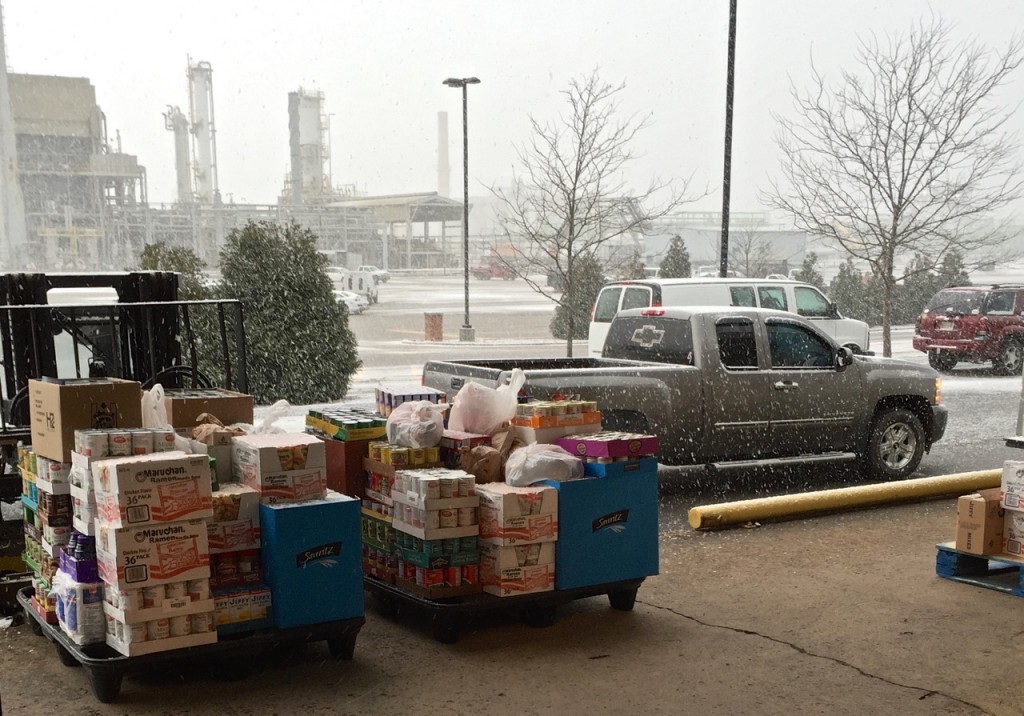 snow flurry at United Food Operation